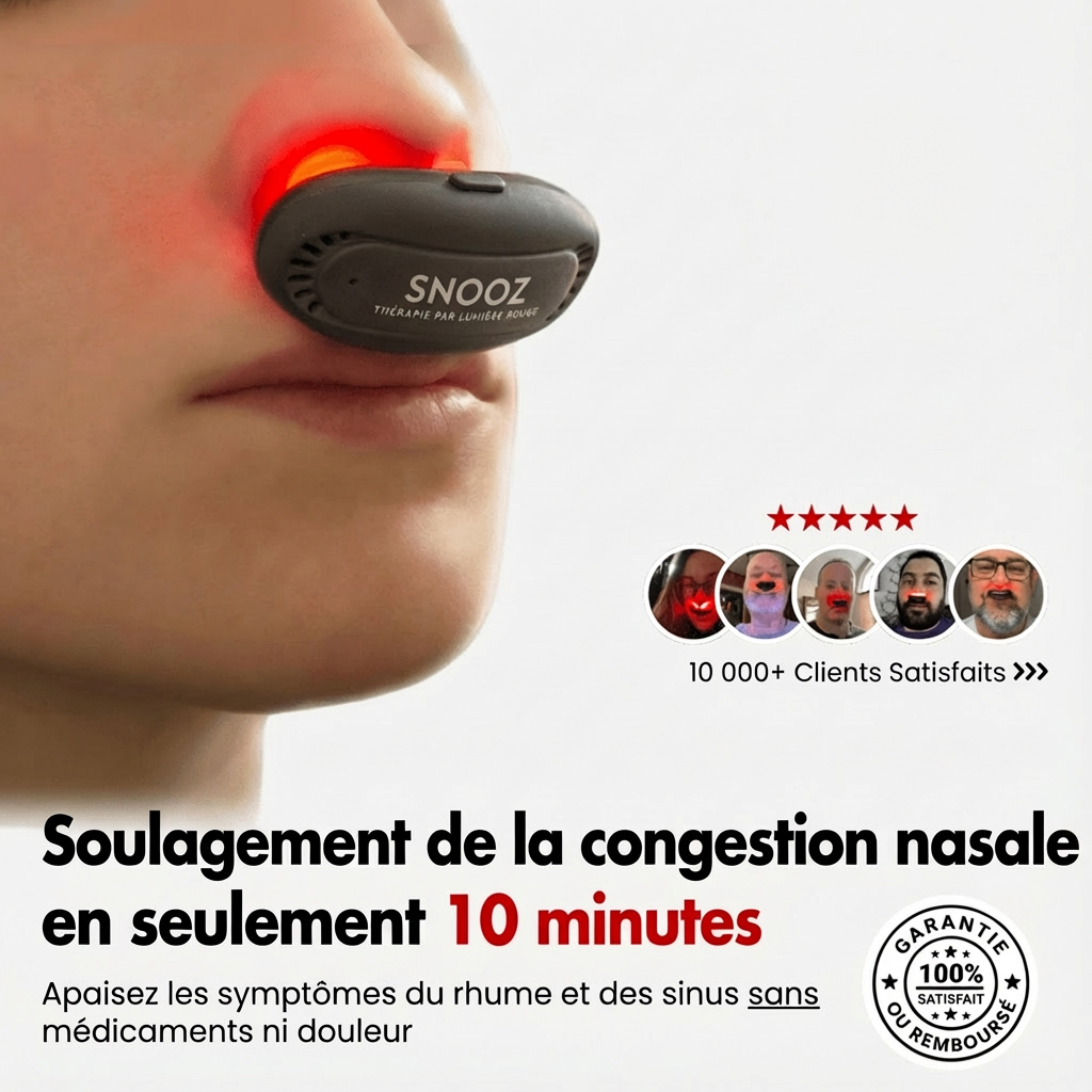 Snooz — Dispositif nasal à lumière rouge